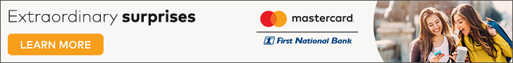 Image with link to "LEARN MORE" about the Priceless Surprises promotion offered by Mastercard and JHA CPS of which FNB is a participating card issuer. Also includes image of two young women smiling.